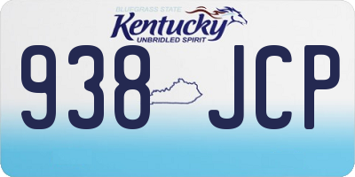 KY license plate 938JCP