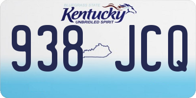 KY license plate 938JCQ