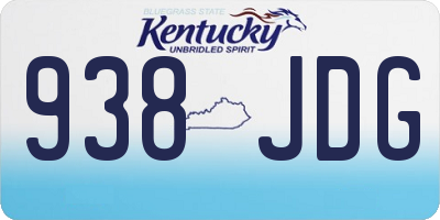 KY license plate 938JDG