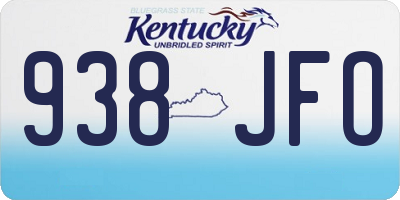 KY license plate 938JFO