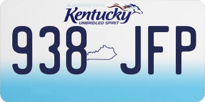 KY license plate 938JFP