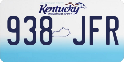 KY license plate 938JFR