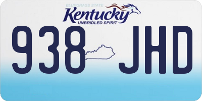 KY license plate 938JHD