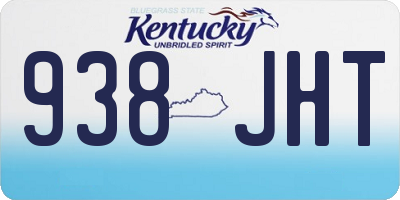 KY license plate 938JHT