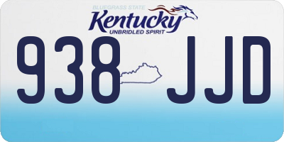 KY license plate 938JJD