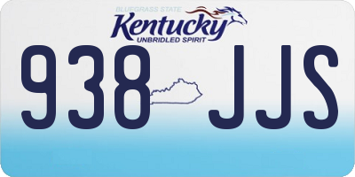 KY license plate 938JJS