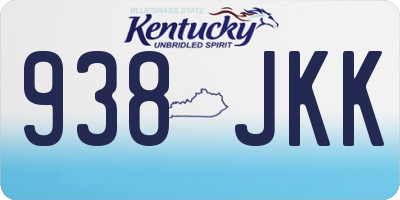 KY license plate 938JKK