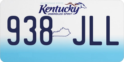 KY license plate 938JLL