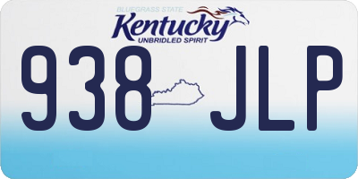 KY license plate 938JLP