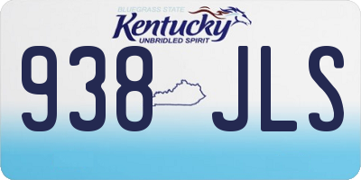 KY license plate 938JLS