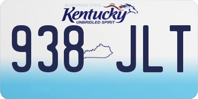 KY license plate 938JLT