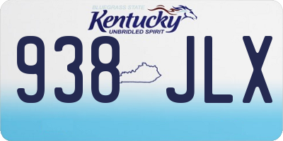 KY license plate 938JLX