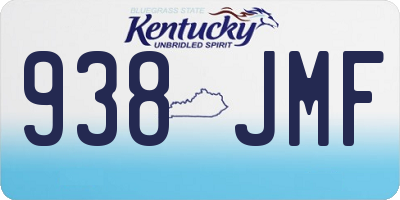 KY license plate 938JMF