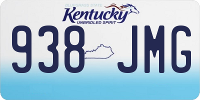 KY license plate 938JMG