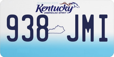 KY license plate 938JMI