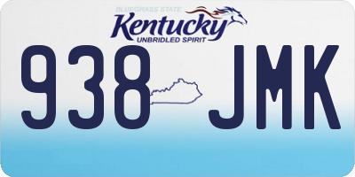 KY license plate 938JMK