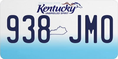 KY license plate 938JMO