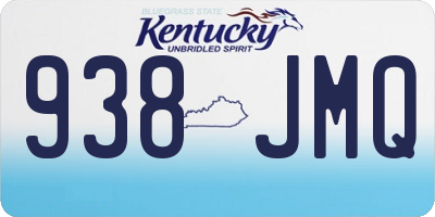 KY license plate 938JMQ