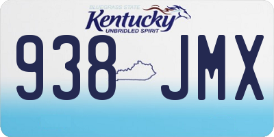 KY license plate 938JMX