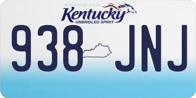 KY license plate 938JNJ