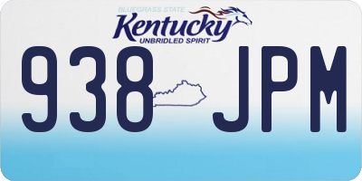 KY license plate 938JPM