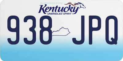KY license plate 938JPQ