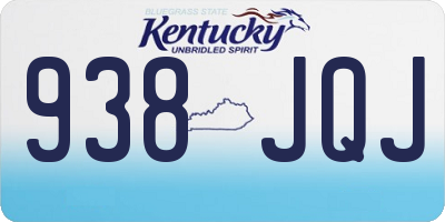 KY license plate 938JQJ