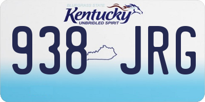 KY license plate 938JRG