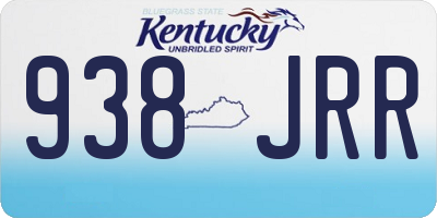 KY license plate 938JRR