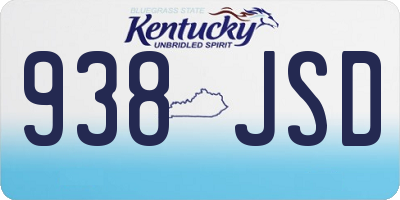 KY license plate 938JSD