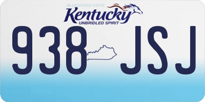 KY license plate 938JSJ
