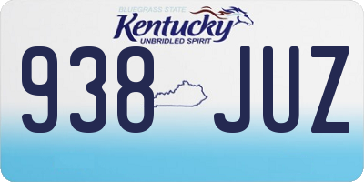 KY license plate 938JUZ