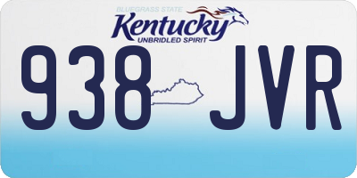 KY license plate 938JVR