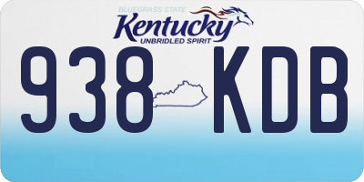KY license plate 938KDB
