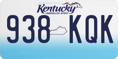 KY license plate 938KQK