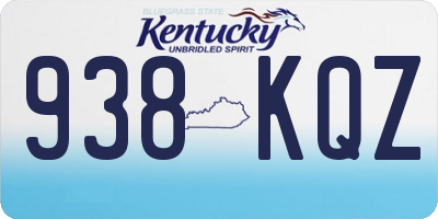 KY license plate 938KQZ