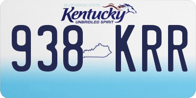 KY license plate 938KRR
