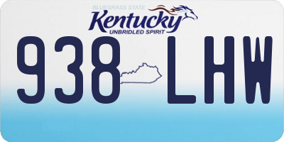 KY license plate 938LHW