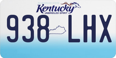 KY license plate 938LHX