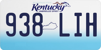 KY license plate 938LIH