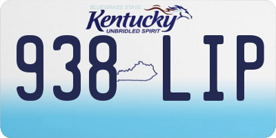 KY license plate 938LIP
