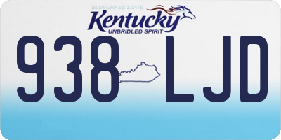 KY license plate 938LJD