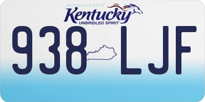 KY license plate 938LJF