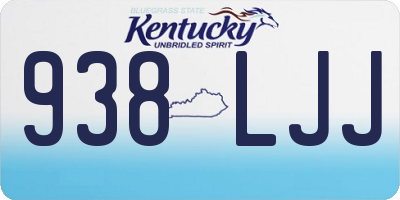 KY license plate 938LJJ