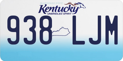 KY license plate 938LJM