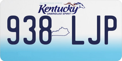 KY license plate 938LJP
