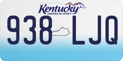 KY license plate 938LJQ