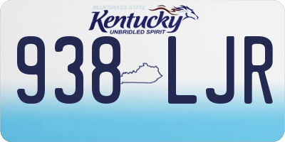 KY license plate 938LJR