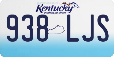 KY license plate 938LJS