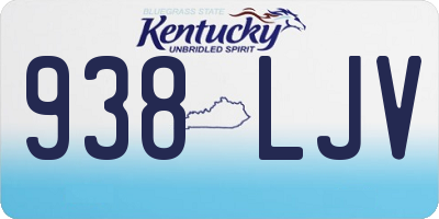 KY license plate 938LJV